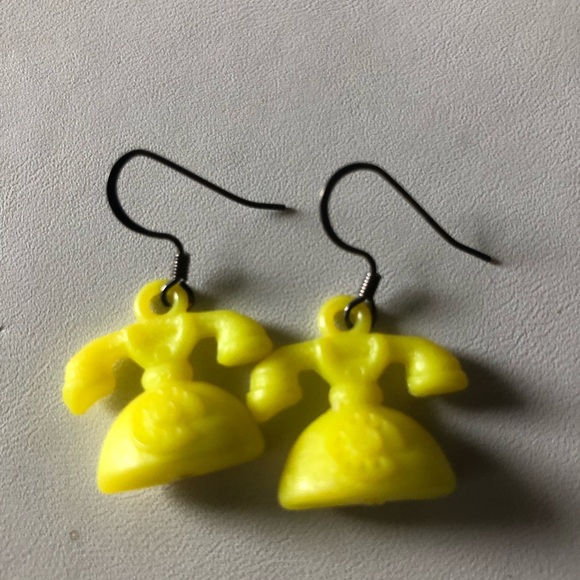 Telephone earrings yellow - Picture 2 of 9